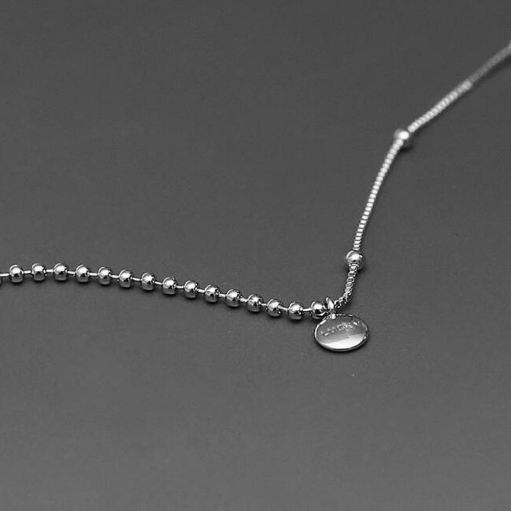 *NEW Rose Gold/Sterling Silver Lucky Bead Necklace - Picture 7 of 9